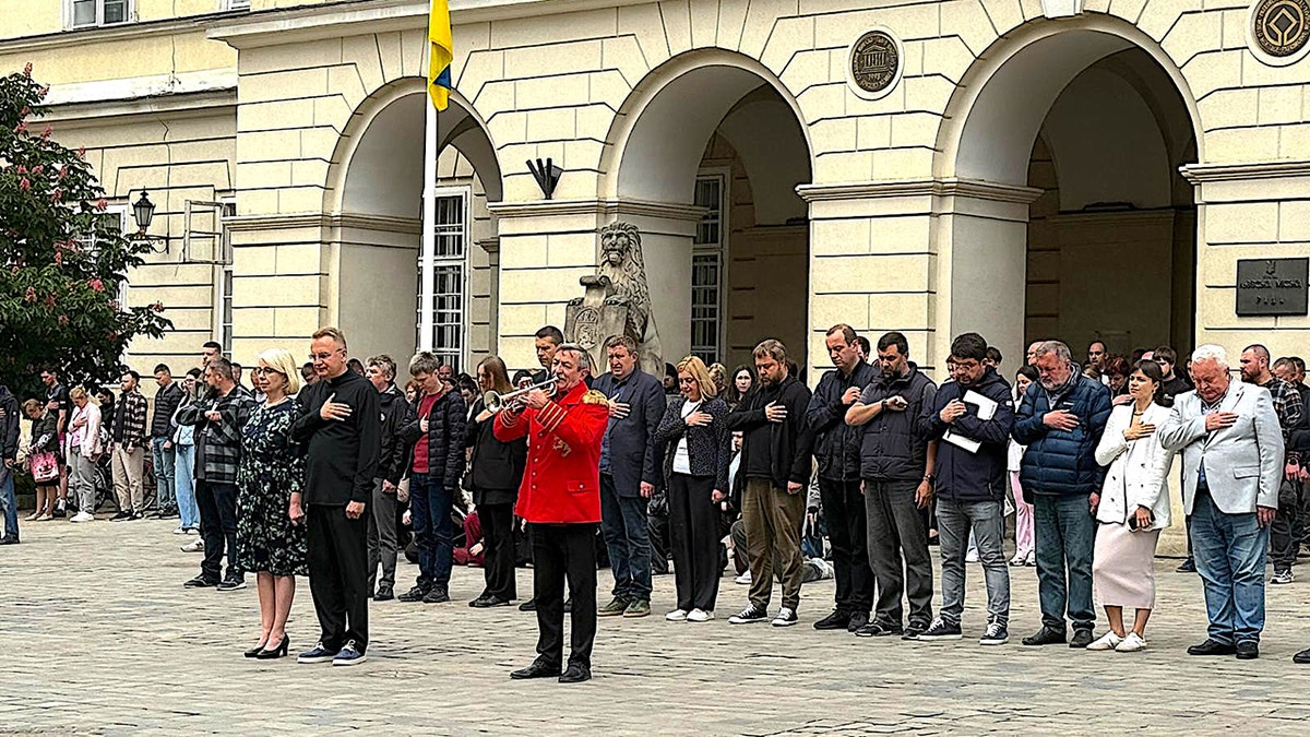 Mourning the fallen in Lviv.