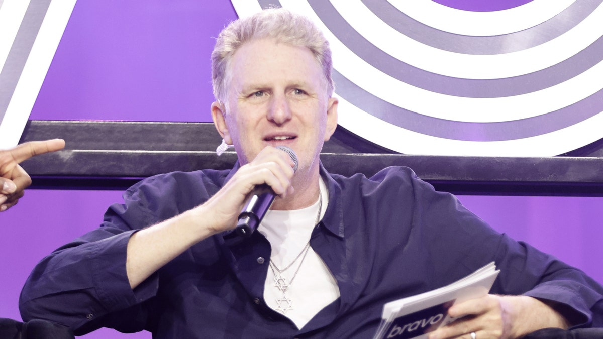 Comedian Michael Rapaport speaking on a panel