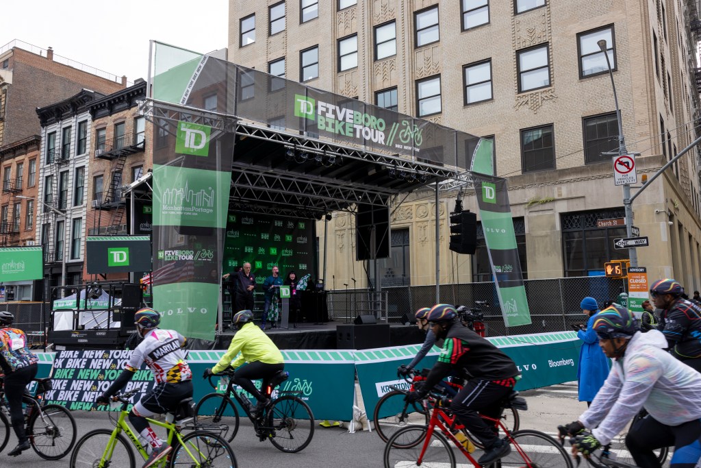 Cyclists from across all over the world participating in the Annual Five Boro Bike Tour on May 3, 2026 in New York City.