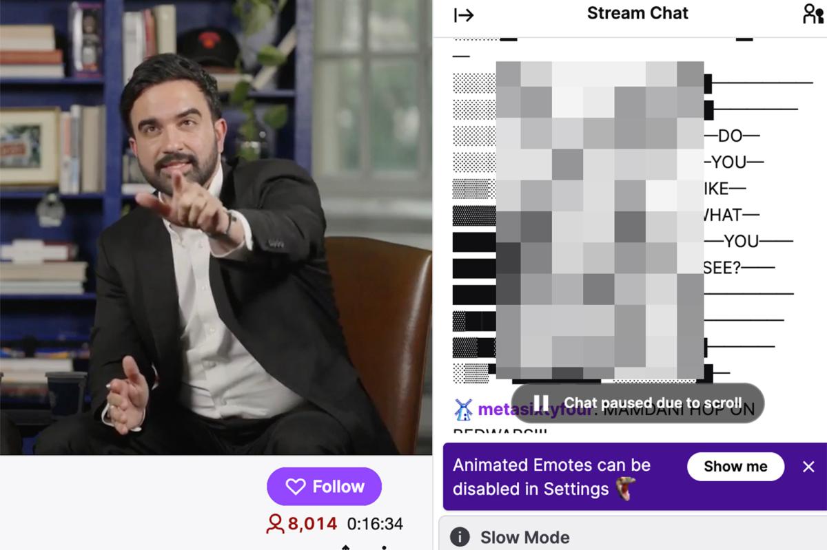 Mamdani livestream bombed with images of male anatomy