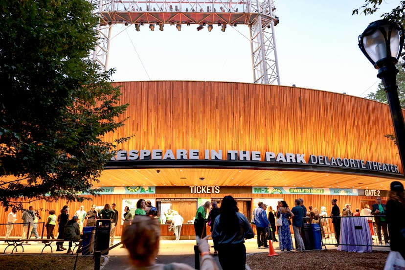 NEW YORK, NEW YORK - AUGUST 21: A view of the venue during Shakespeare in the Park's opening night c...