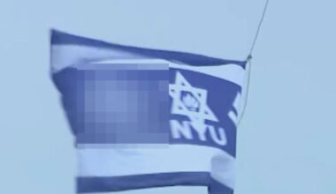 Swastika flag raised above NYU building named after billionaire Jewish causes donor Michael Steinhardt during graduation week