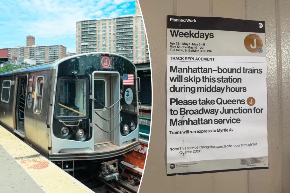 J train skips Brooklyn stops, sparking commute chaos