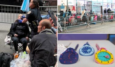 New Yorkers create encampment for $400 fad watch — filled with paid line-sitters and a shocking overdose