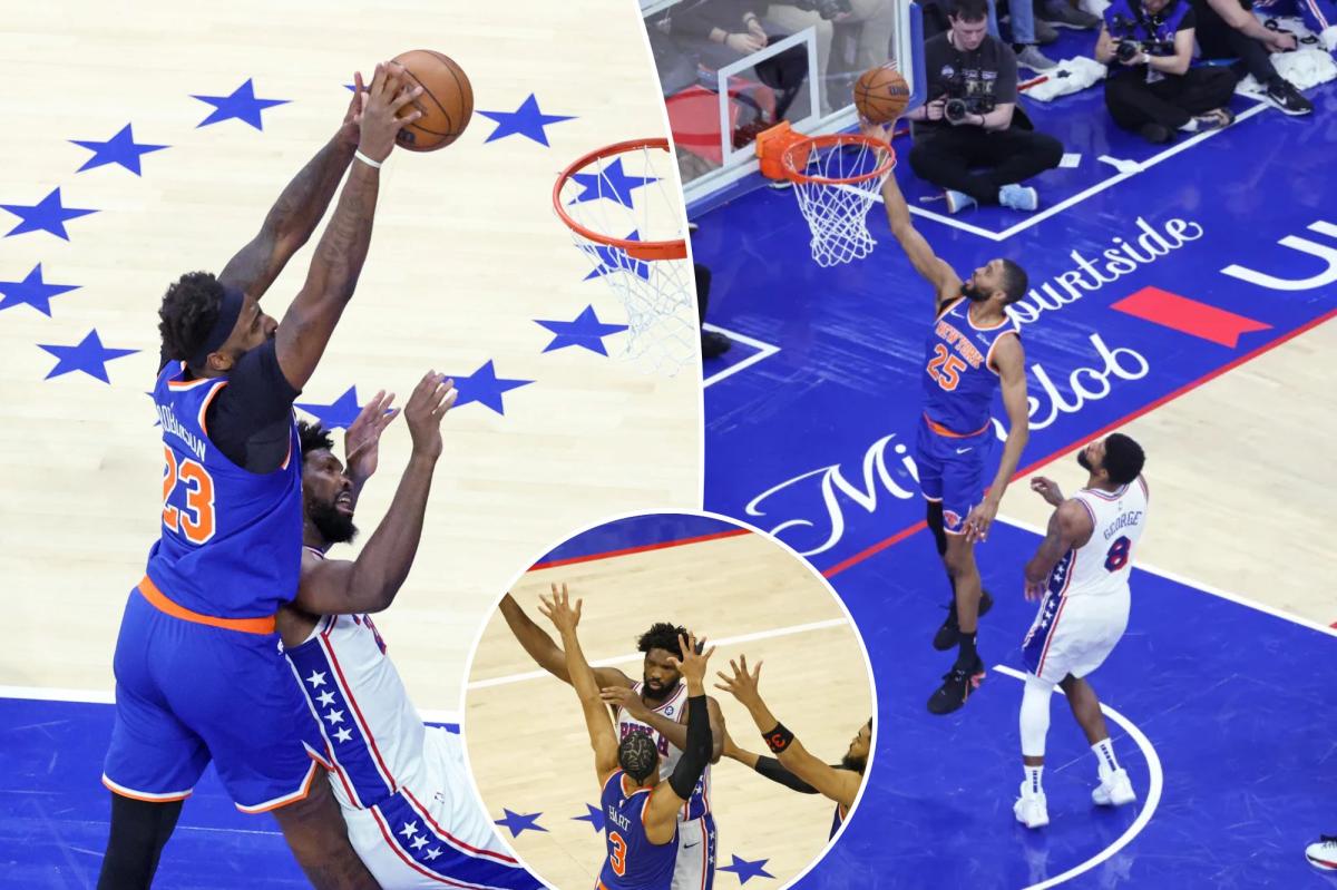 Knicks pull away to beat 76ers in Game 3