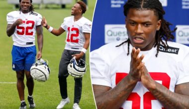 Arvell Reese puts all his tools on display for Giants at minicamp