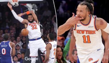 Knicks bludgeon 76ers in Game 1 of Eastern Conference semifinals