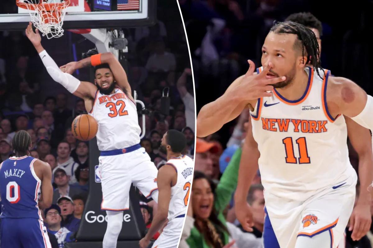 Knicks bludgeon 76ers in Game 1 of Eastern Conference semifinals