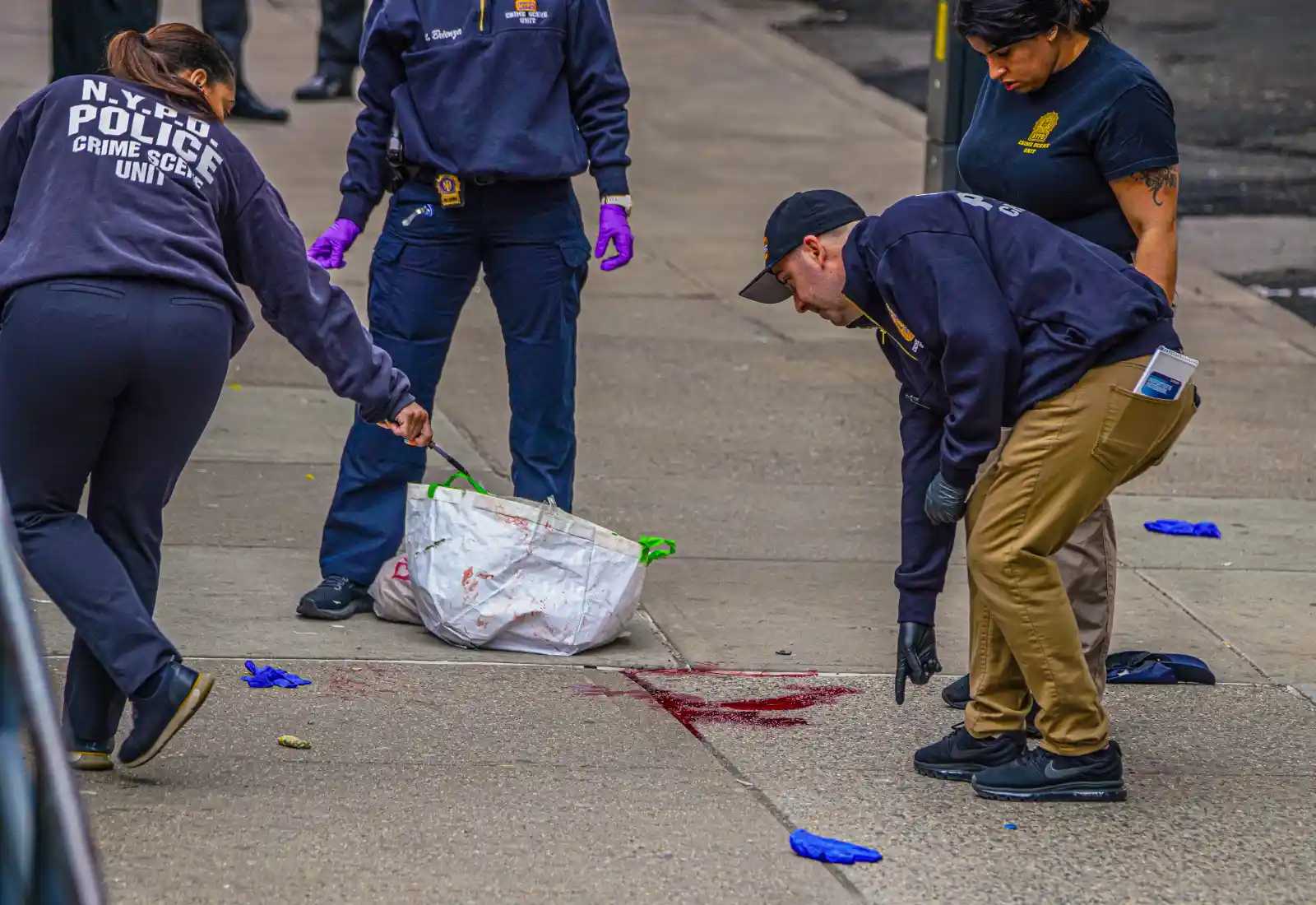 Police sealed off the area of the shooting as part of the ongoing investigation. 