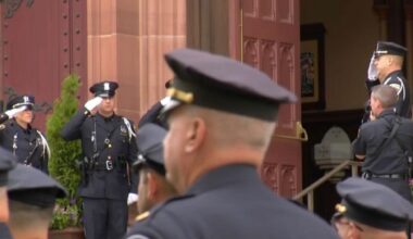 Police officers at church