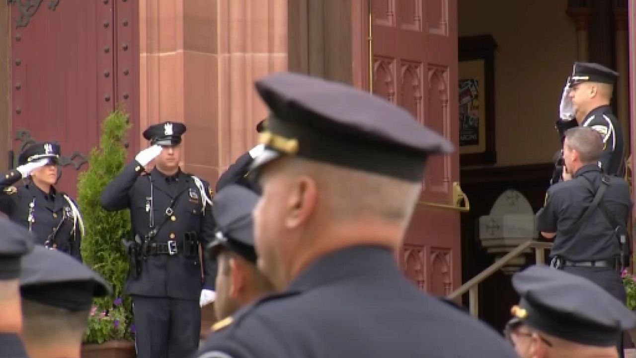 Police officers at church