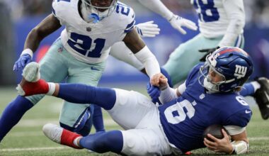 Giants QB Jaxson Dart won't change competitiveness but is focusing on mature scrambling decisions