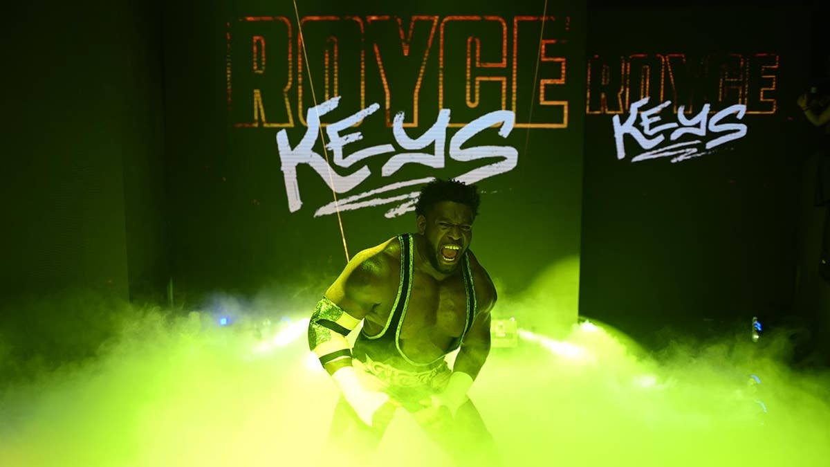 Royce Keys entering the arena during Friday Night Smackdown in Barcelona