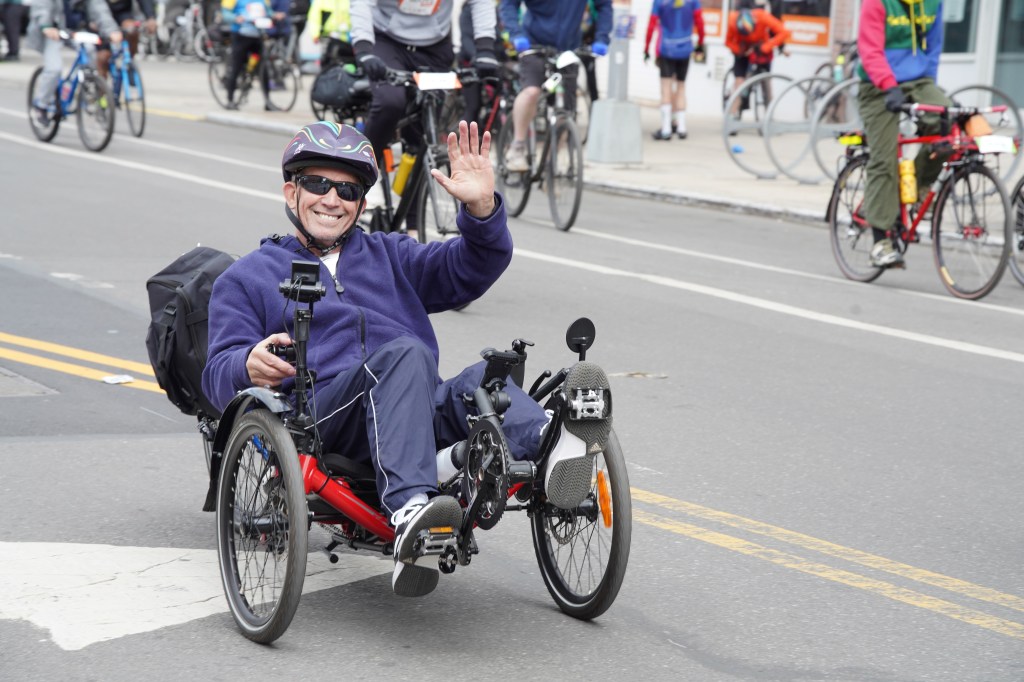 Cyclists from across all over the world participating in the Annual Five Boro Bike Tour on May 3, 2026 in New York City.