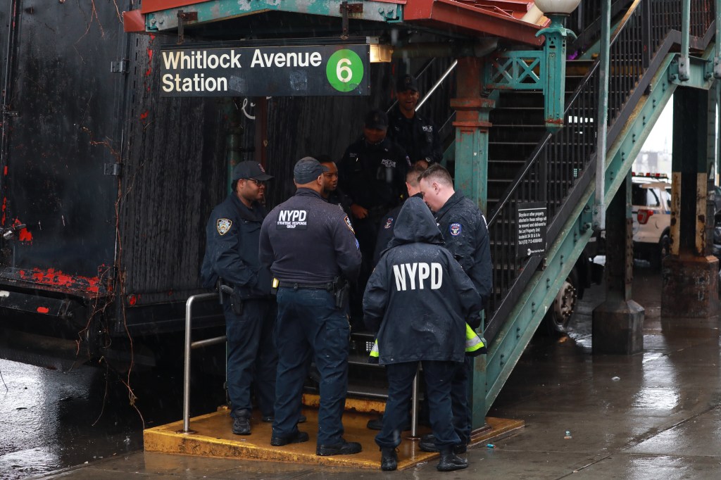 A 15-year-old boy was stabbed on board a No. 6 train when a violent crew of five tried to rob him and an 18-year-old pal, cops said.