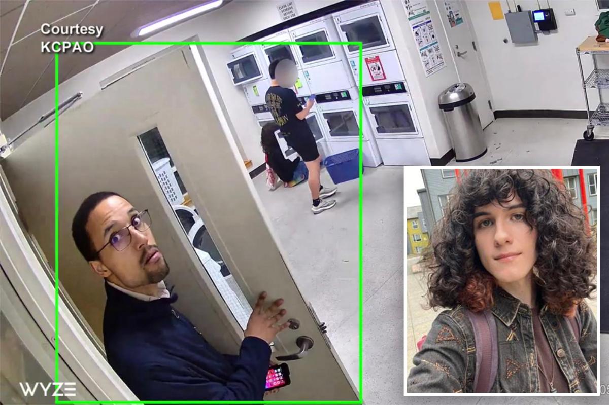 Chilling video shows accused killer stalking college student minutes before laundry room murder