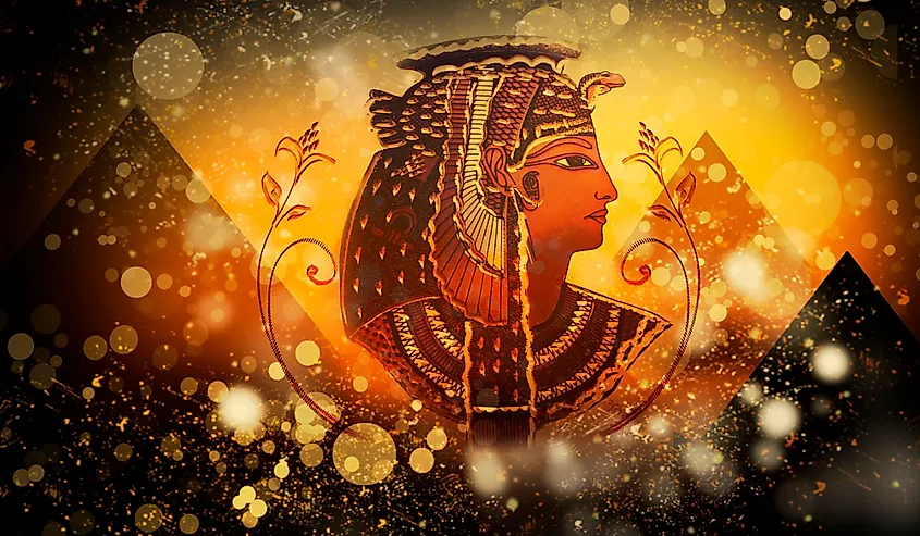 Representation of Cleopatra VII of Egypt.