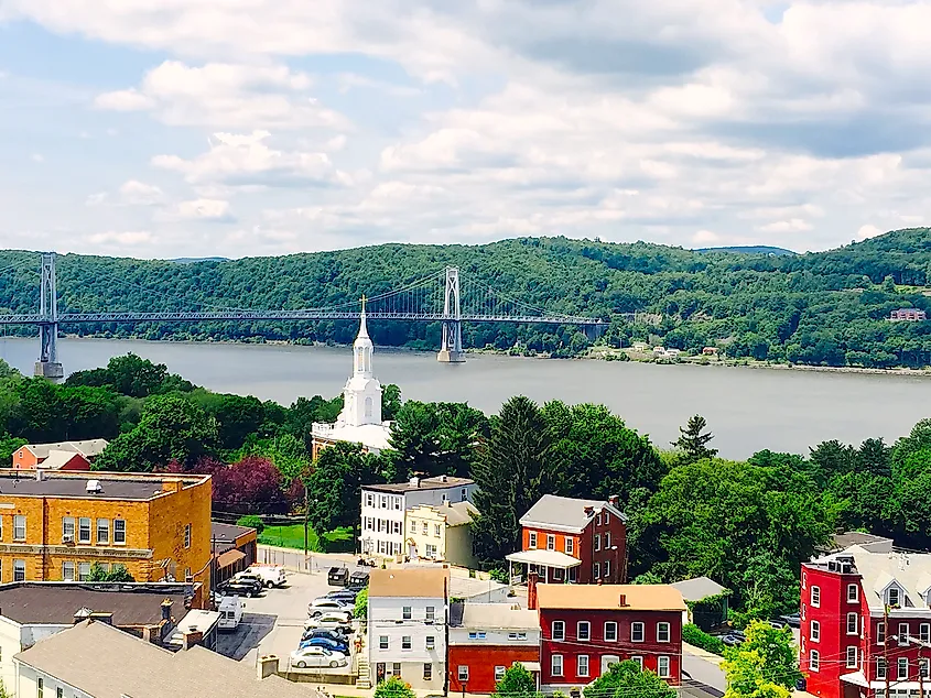 Aerial view of Hyde Park, New York.