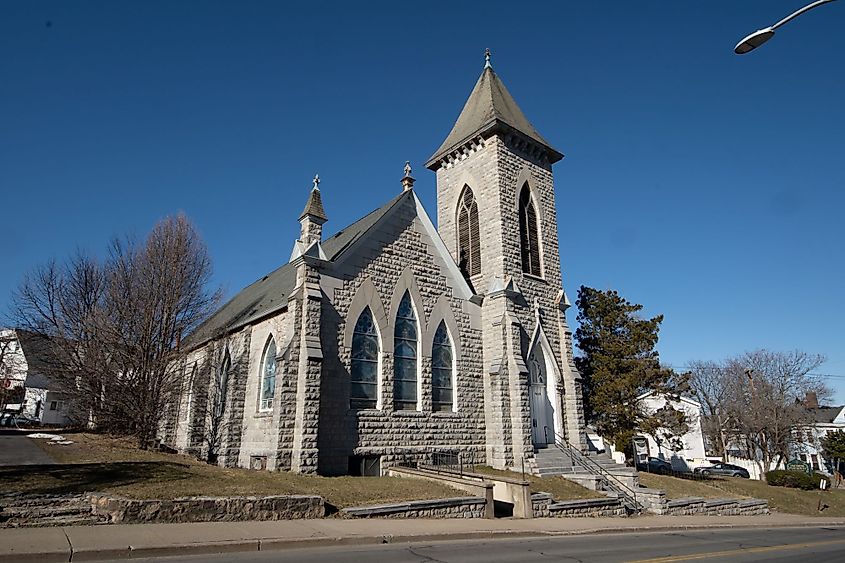 View of the Christ Church in Middletown, New York. 