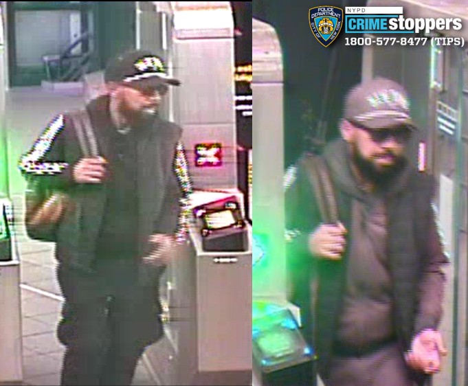 Cops are looking for this suspect who assaulted a 63-year-old man while he waited for the 7 train in Jackson Heights during the evening rush on Wednesday, April 29. 