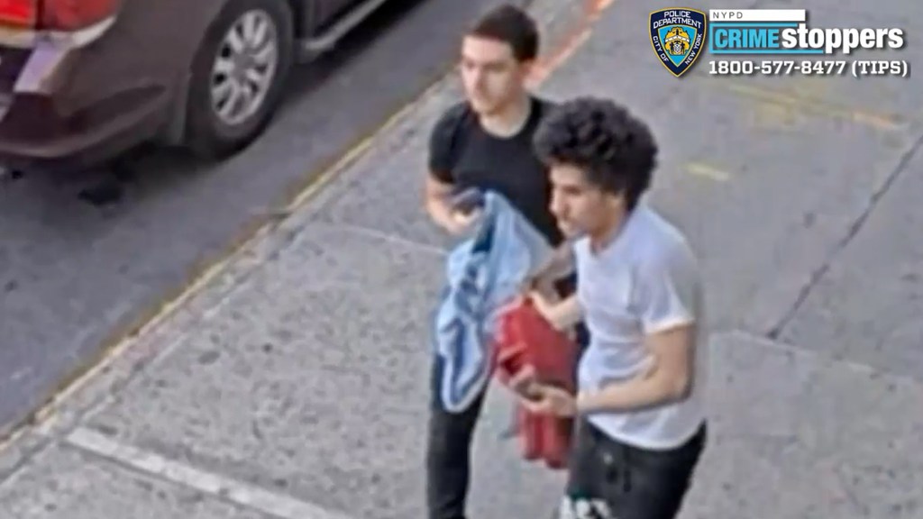 VIDEO: Suspects switch sweaters after Bronx playground shooting