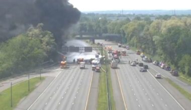 NJ I-287 closed Sunday morning after massive gas tanker fire – NBC New York