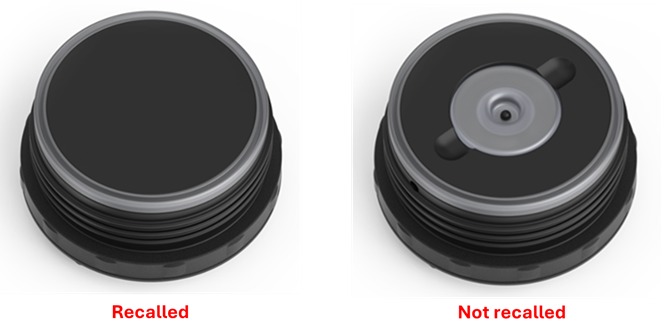 The stopper of the recalled Food Jars and Bottles has no pressure relief (metal) in the center. Photo: US Consumer Product Safety Commission