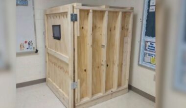 salmon river school district timeout box seen in a classroom