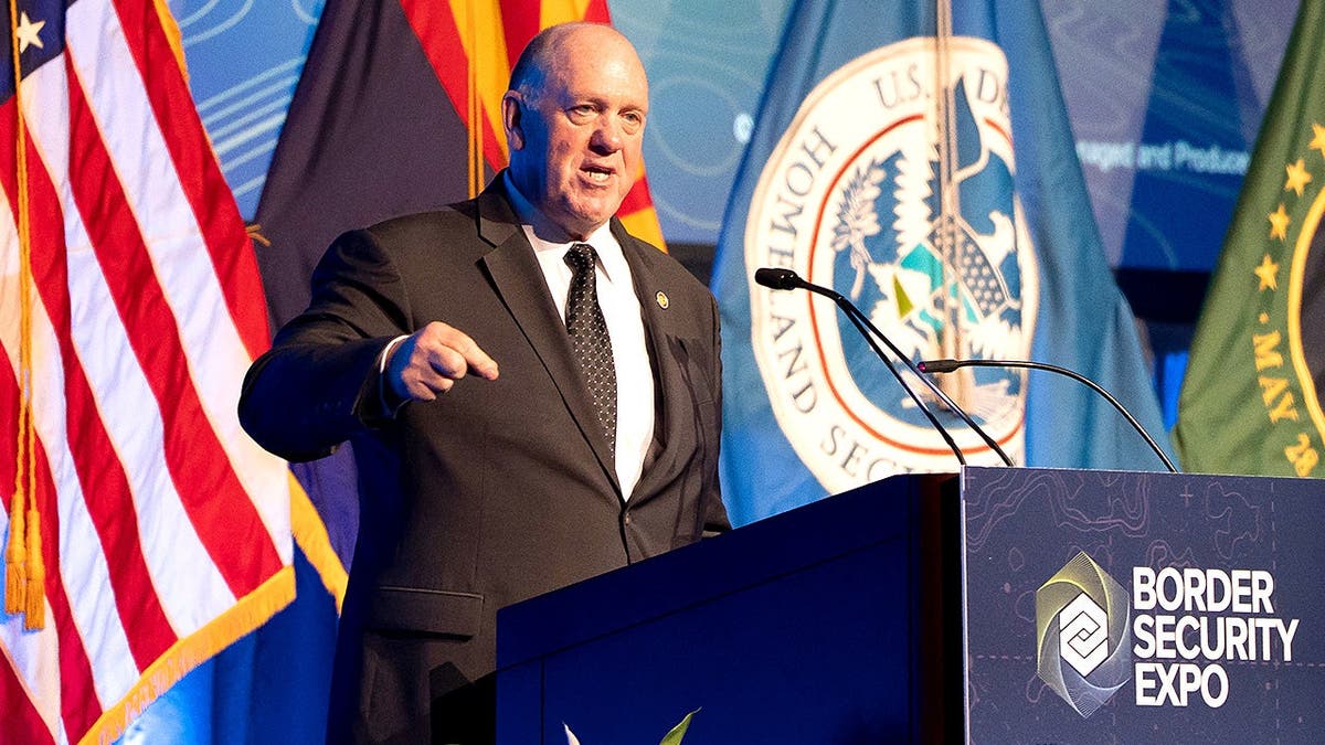 Tom Homan speaks at Border Security Expo in Phoenix.