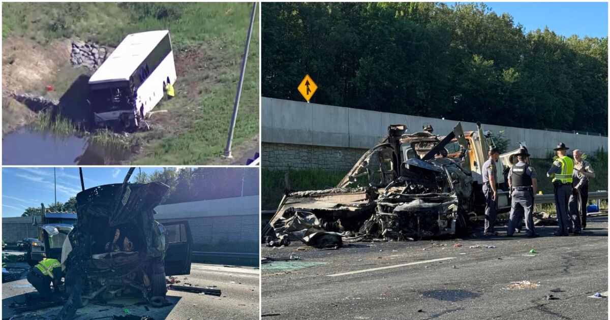 3 adults, 2 children killed after Charlotte-bound E&P Travel bus that crashed on Interstate 95 in Virginia