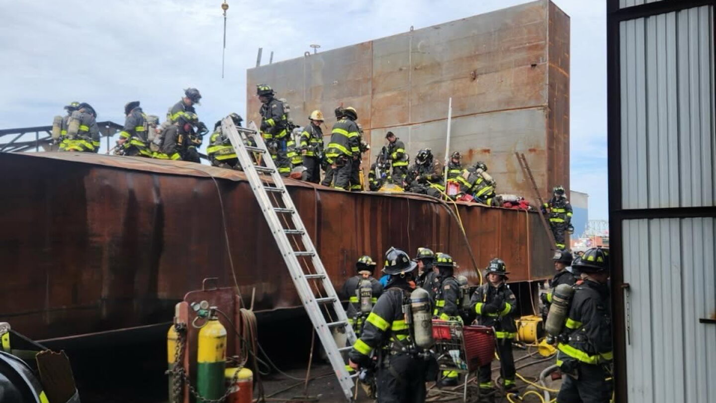 Staten Island shipyard blast injures more than FDNY firefighters, EMS members