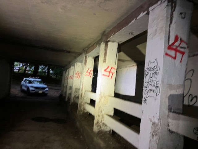 Vandals spray-paint swastikas in Forest Park and Highland Park nearly a week after other antisemitic graffiti was found in Rego Park and Forest Hills