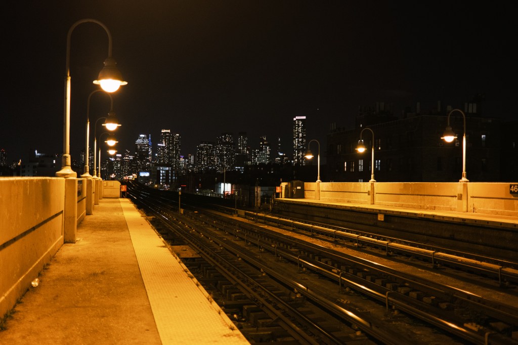 
A view of Manhattan from the 46 St-Bliss St 7 train station in Queens. 