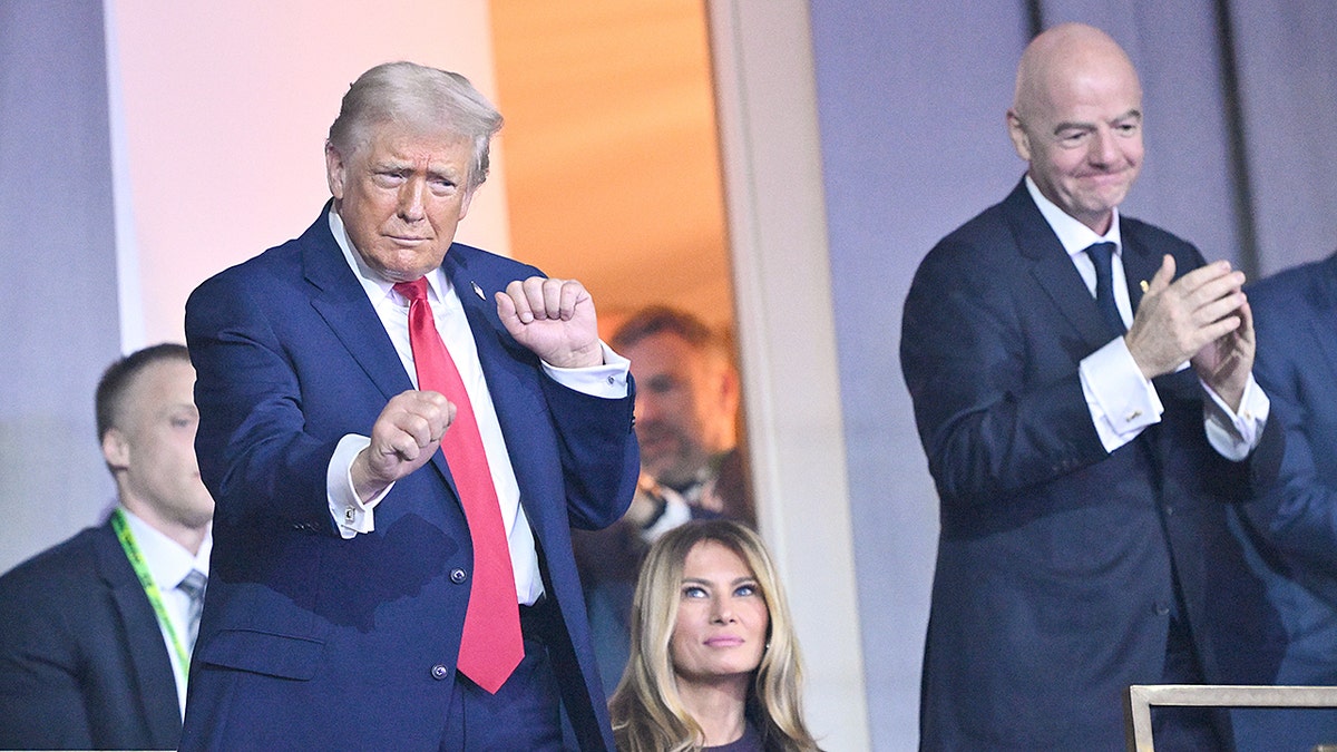 President Donald Trump dancing at the Kennedy Center in Washington