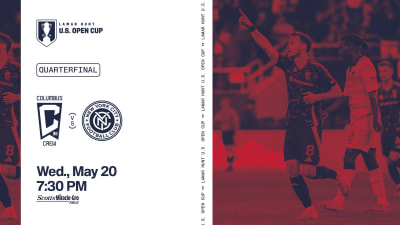 Columbus Crew host New York City FC on Wednesday, May 20 in 2026 Lamar Hunt U.S. Open Cup Quarterfinals