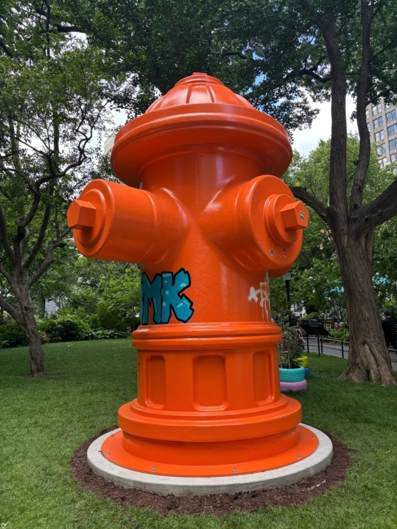 Part of Roberto Lugo: Alfarero del Barrio (Village Potter) in Madison Square Park (through Dec 6, 2026). Photo: David Mills