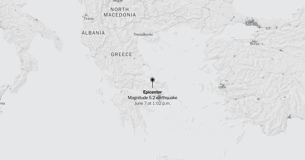 Map: 5.2-Magnitude Earthquake Shakes Greece