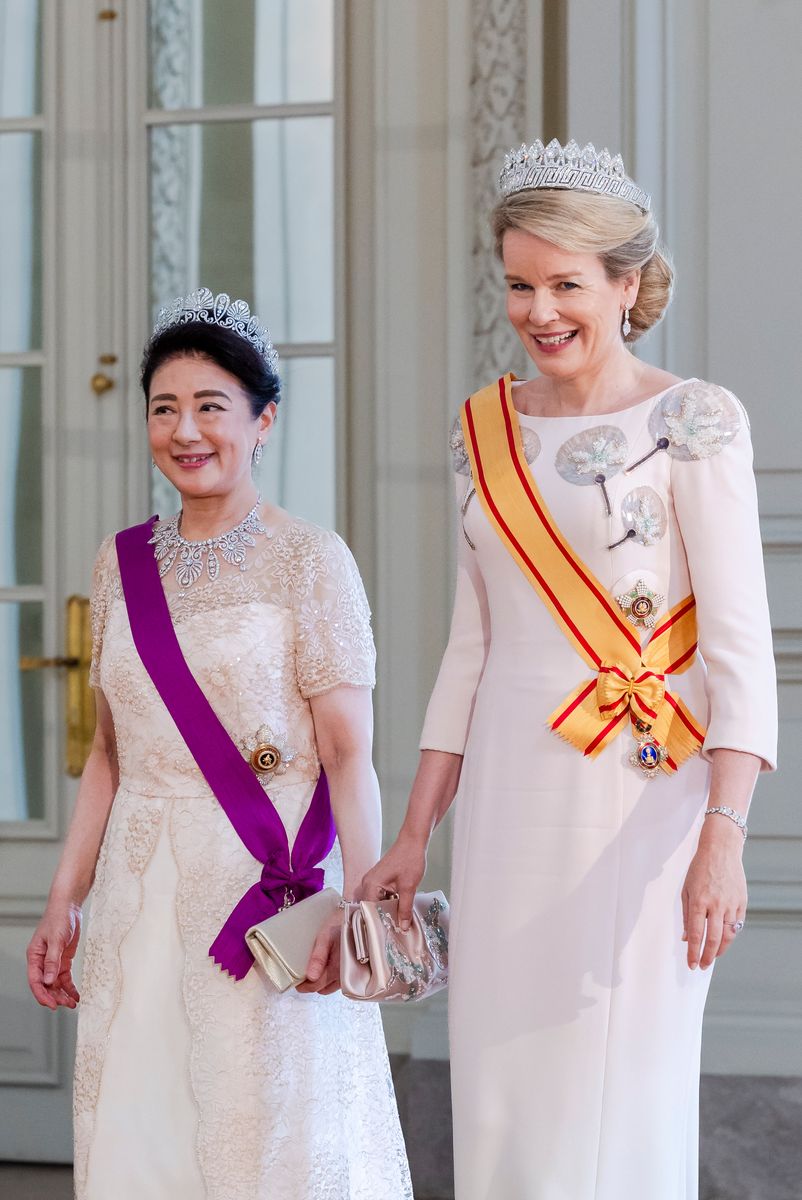 Queen Mathilde dazzled in the historic Diamond Empire Tiara, one of the most treasured jewels in the Belgian royal collection.