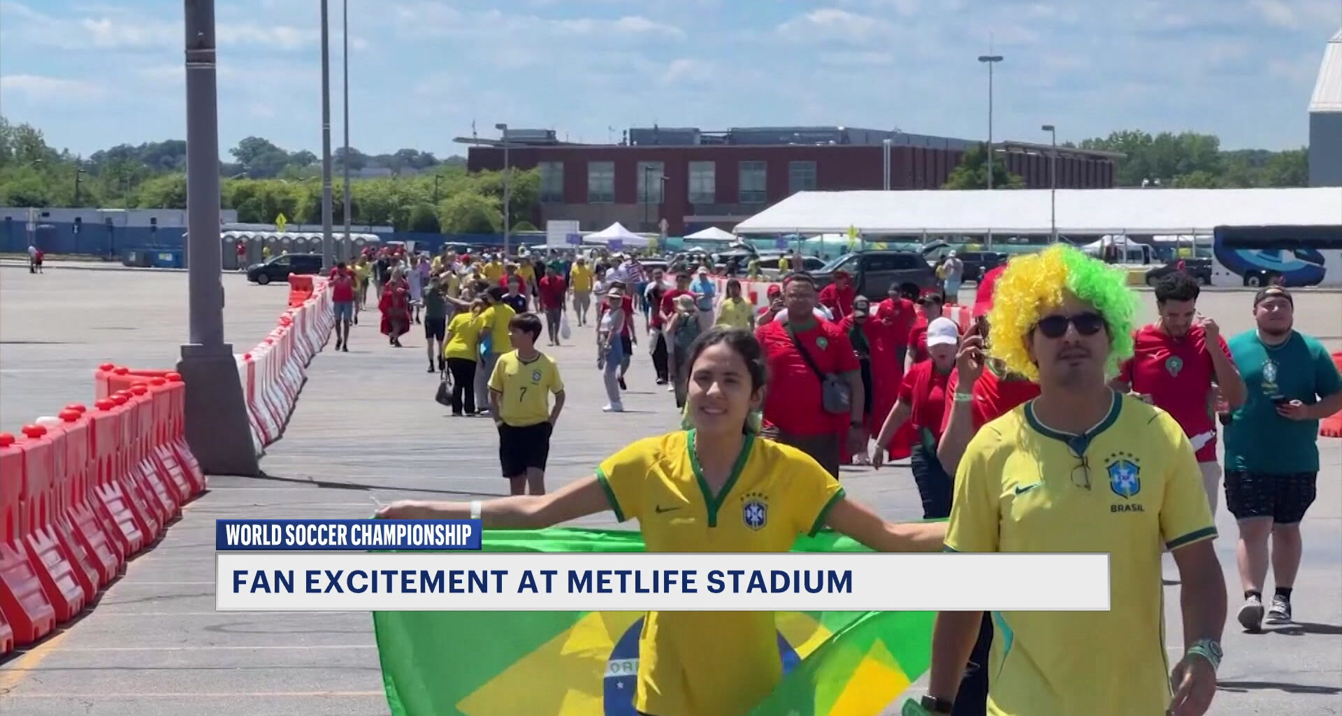 News 12 | Bronx | Fans Pour Into New York New Jersey Stadium As Gates Open For Brazil Vs Morocco Match