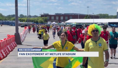 News 12 | Bronx | Fans Pour Into New York New Jersey Stadium As Gates Open For Brazil Vs Morocco Match