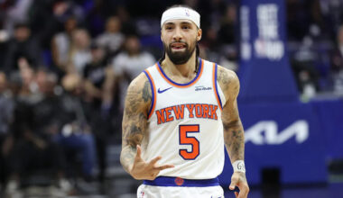 Knicks’ Jose Alvarado nearly takes out ex-NYC mayor Michael Bloomberg on hustle play