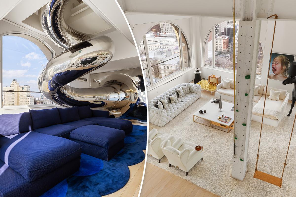 NYC penthouse with steel slide finds a buyer