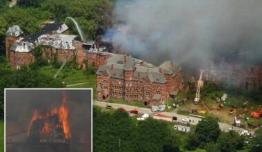 Inferno tears through historic New York psychiatric center