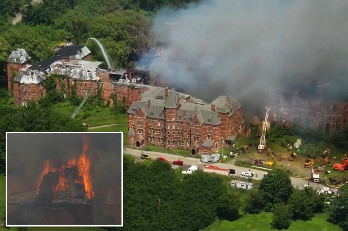 Inferno tears through historic New York psychiatric center