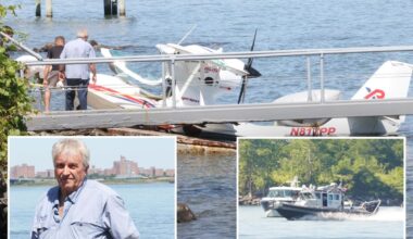 NYC pilot, passenger rescued after wave slams seaplane near Throggs Neck Bridge