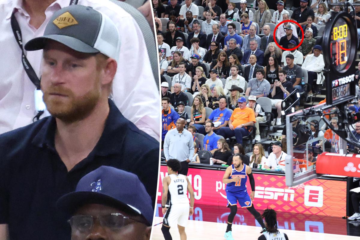 Prince Harry relegated to 8th row at Knicks vs. Spurs game — while celebs sit courtside
