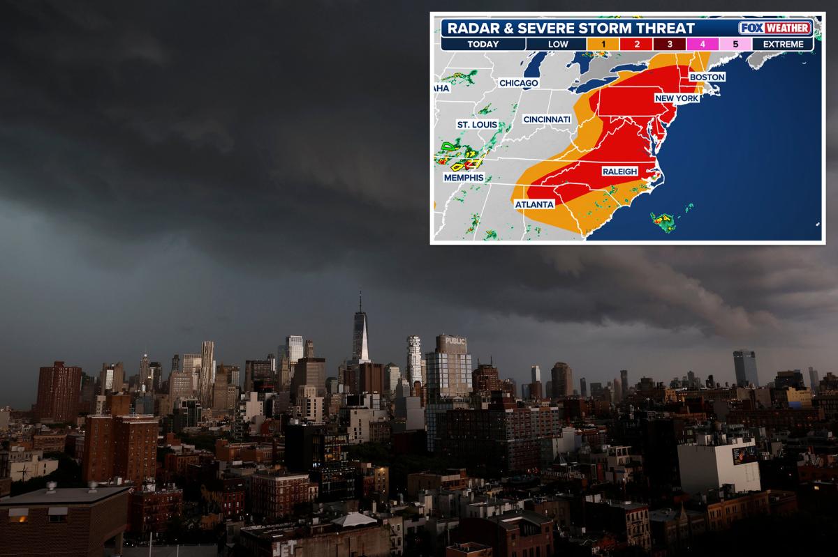 NYC and the Northeast bracing for thunder storms, severe weather to close the weekend