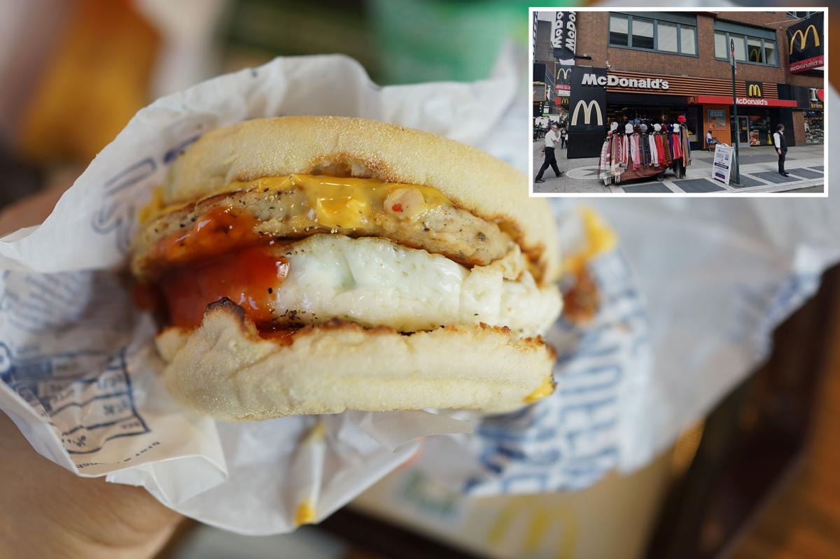 Tourist sues over 'serious' injuries eating McMuffin at NYC McDonald's