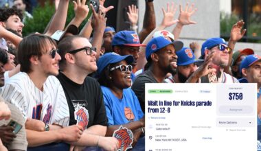 Giddy Knicks fans ready to pay $750 to have someone hold a spot for them at NYC parade