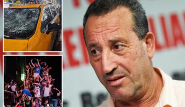 Cabbie 'lucky to be alive' after Knicks maniacs trashed taxi as rapper French Montana steps in to help